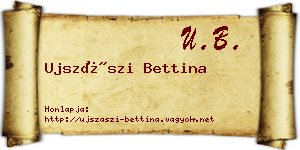 Ujszászi Bettina névjegykártya