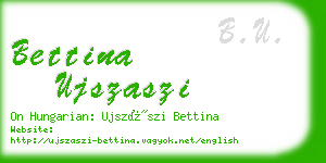 bettina ujszaszi business card